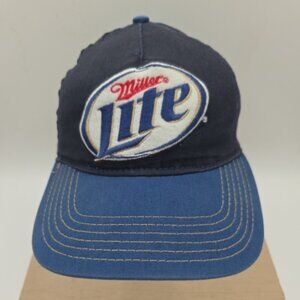 Miller Lite Embroidered Blue Adjustable Baseball Cap Hat